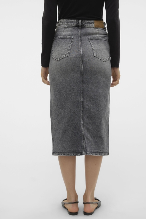 Vero Moda vmveri hr calf denim skirt ga mix n